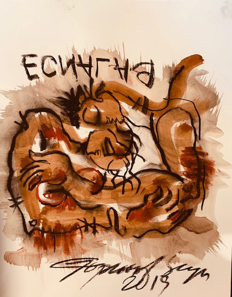 Contemporary Indian Art Houston | Ink, Charcoal and Pastel On Paper | Gopaal Seyn