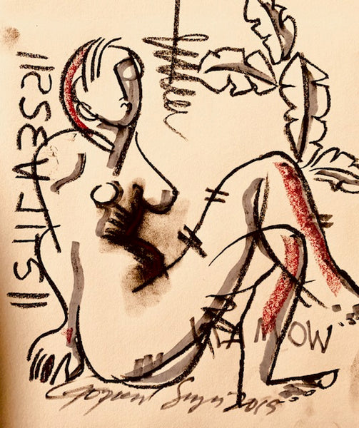 Contemporary Indian Art Houston | Ink, Charcoal and Pastel On Paper | Gopaal Seyn