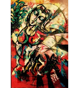 Buy The Pianist Painting the original Mix Media On Canvas artwork by Indian-American artist Gopaal Seyn | RedBlueArts.com