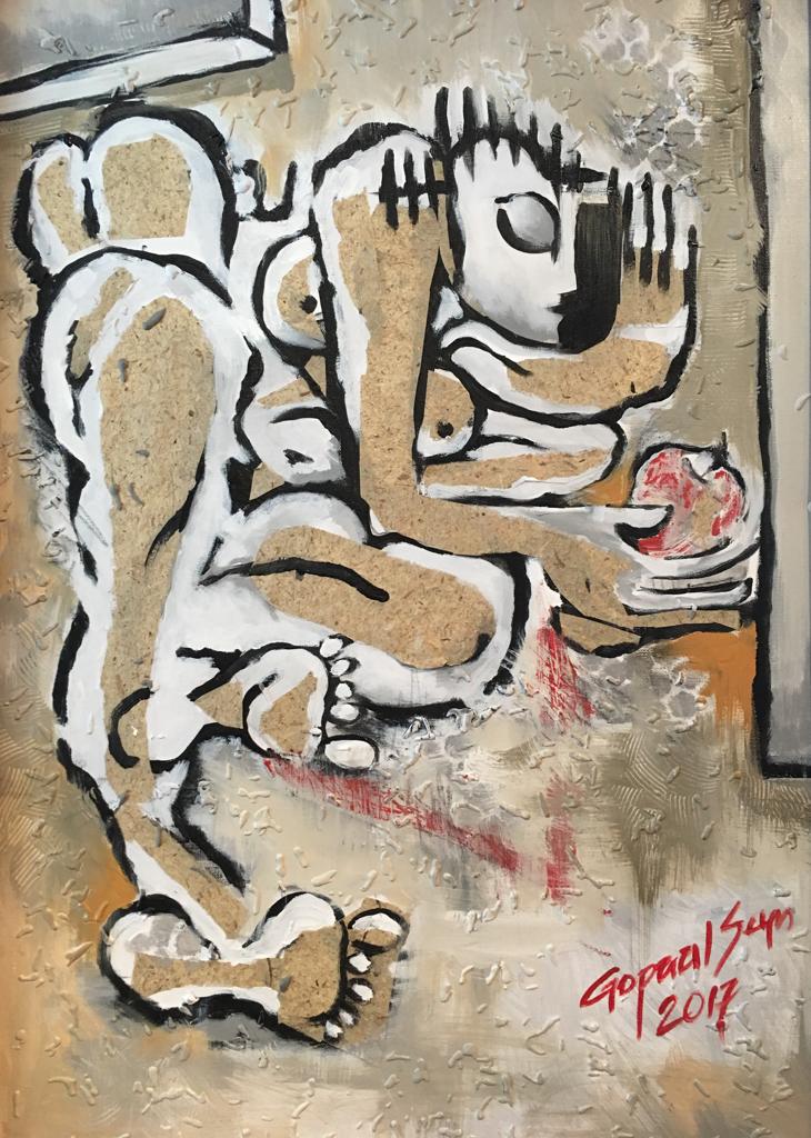 Contemporary Indian Art Houston | Mix Media On Canvas | Gopaal Seyn