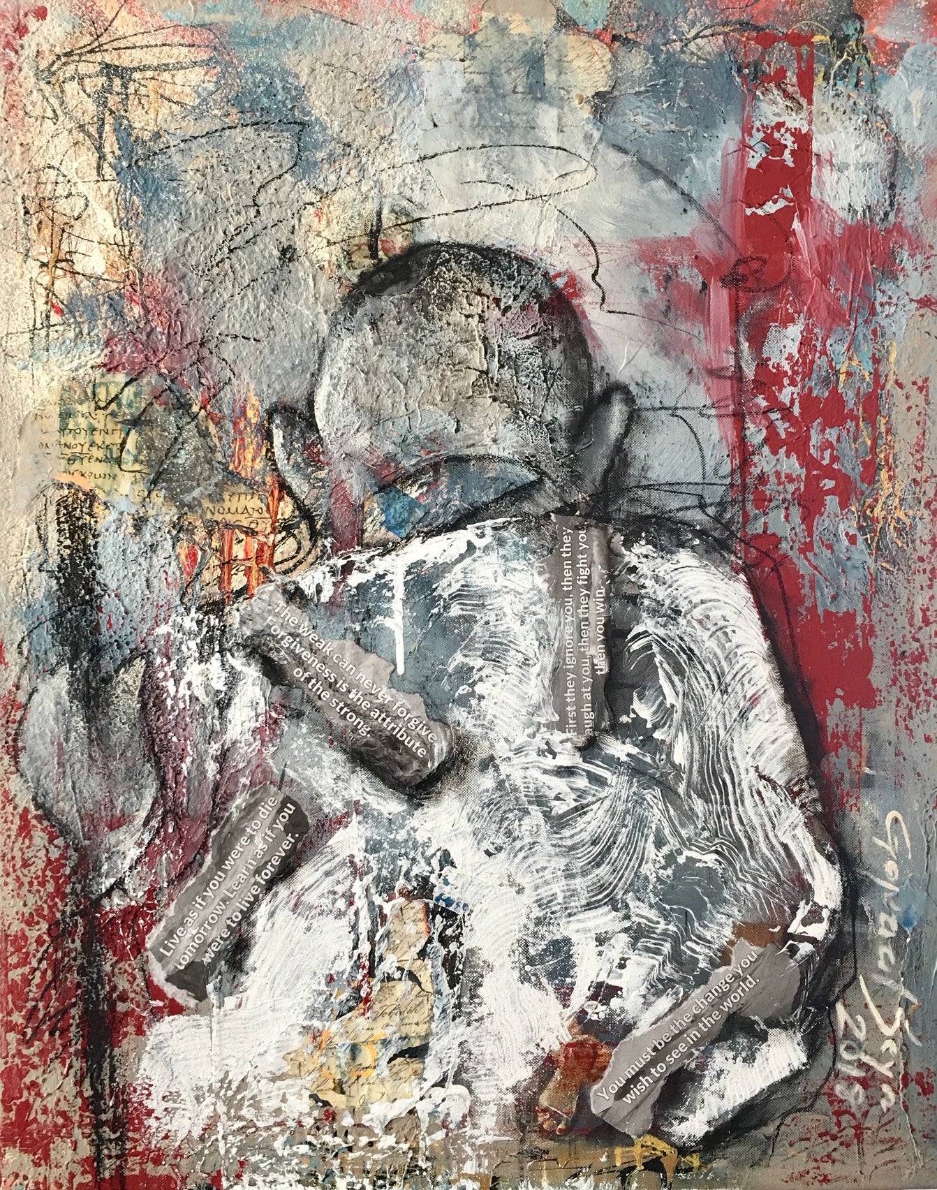 Contemporary Indian Art Houston | Mix Media On Canvas | Gopaal Seyn