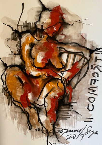 Contemporary Indian Art Houston | Ink, Charcoal and Pastel On Paper | Gopaal Seyn