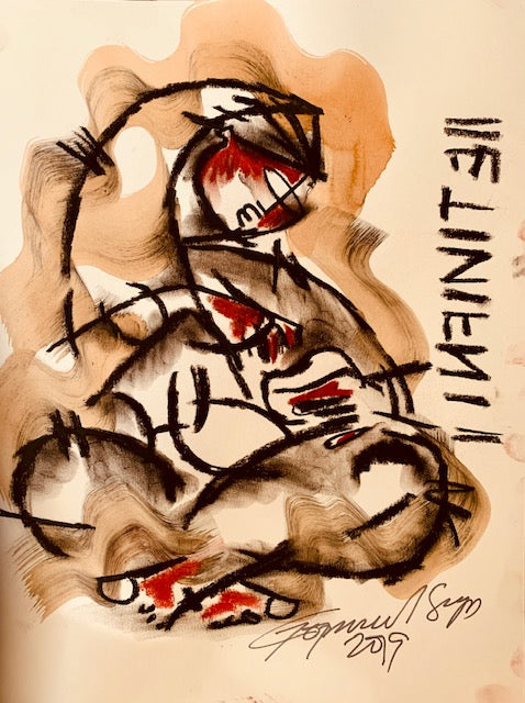 Contemporary Indian Art Houston | Ink, Charcoal and Pastel On Paper | Gopaal Seyn
