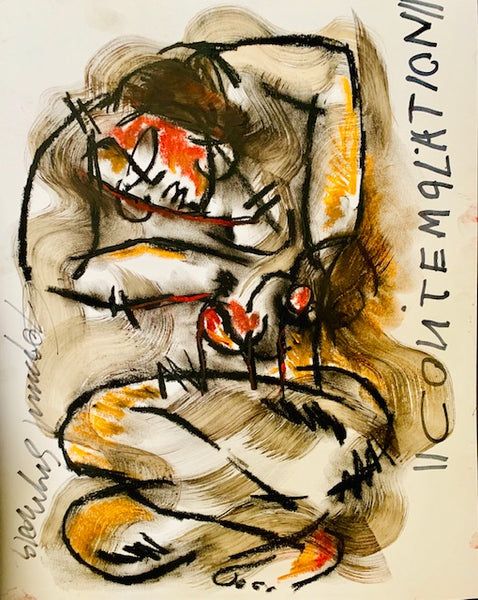 Contemporary Indian Art Houston | Ink, Charcoal and Pastel On Paper | Gopaal Seyn