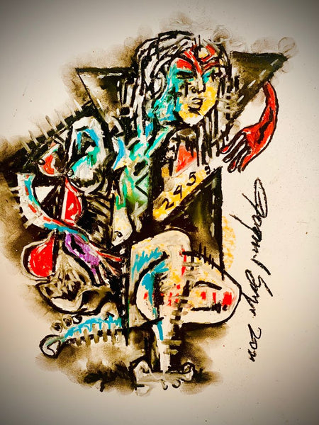 Buy Analysts Painting the original Charcoal and Pastel on Paper artwork by Indian-American artist Gopaal Seyn | RedBlueArts.com