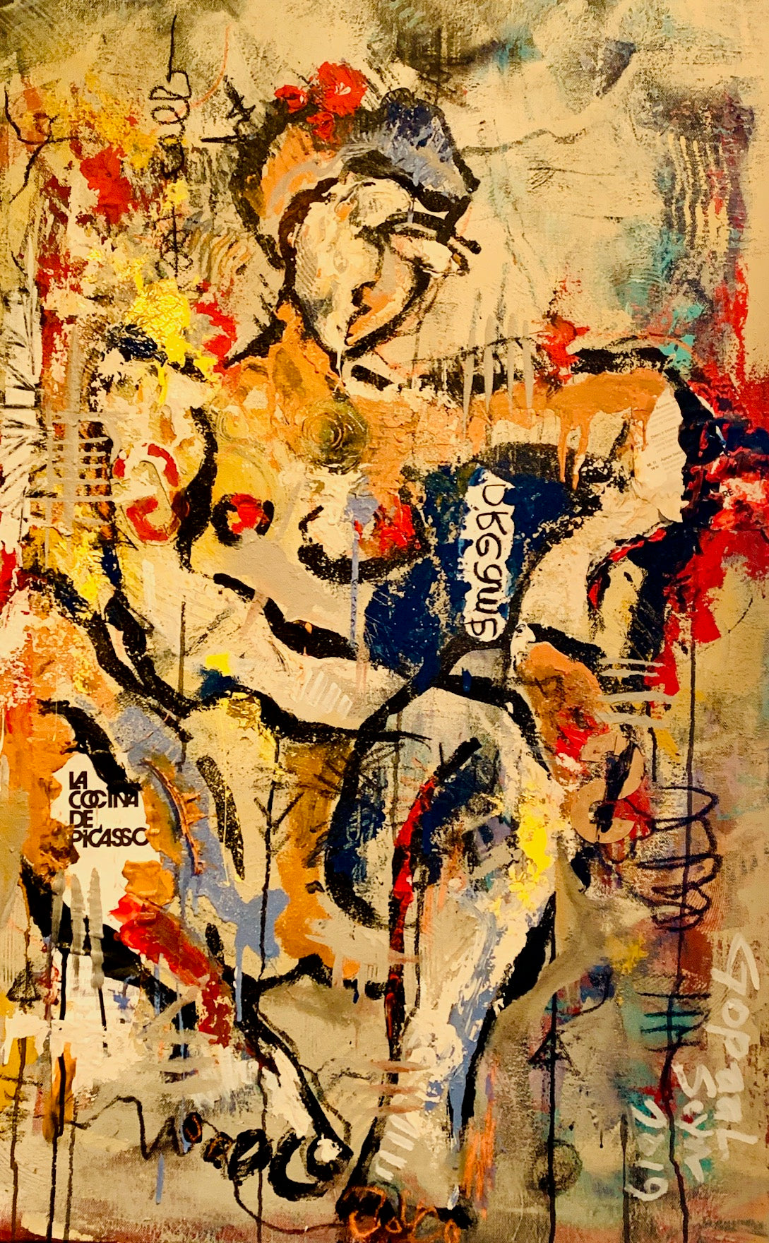 Buy Dreams of Picasso Painting the original Mix Media On Canvas artwork by Indian-American artist Gopaal Seyn | RedBlueArts.com