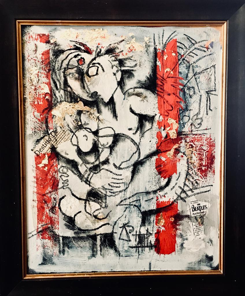 Buy Family III Painting the original Mix Media On Canvas artwork by Indian-American artist Gopaal Seyn | RedBlueArts.com