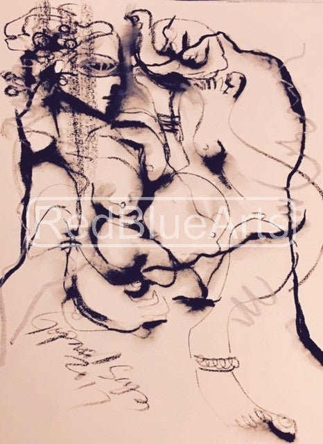 Contemporary Indian Art Houston | Charcoal Sketch | Gopaal Seyn