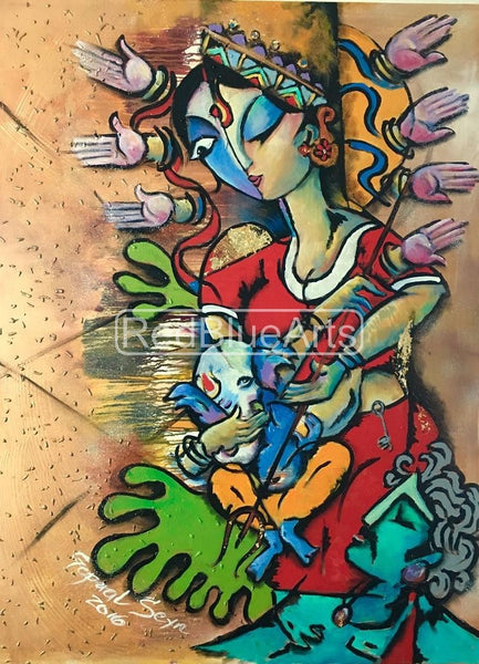 Contemporary Indian Art Houston | Mix Media On Canvas | Gopaal Seyn