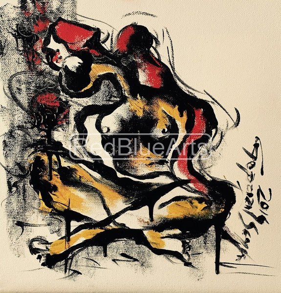Buy Breaking Free Painting the original Acrylic On Canvas artwork by Indian-American artist Gopaal Seyn | RedBlueArts.com