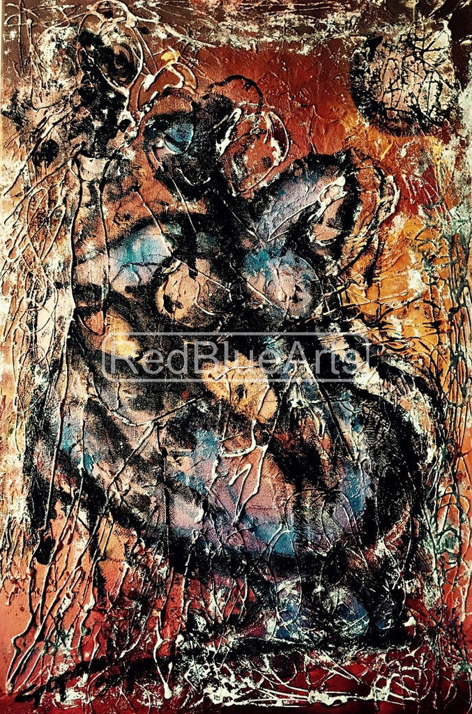 Buy My Feelings Are Confused Painting the original Acrylic On Canvas artwork by Indian-American artist Gopaal Seyn | RedBlueArts.com