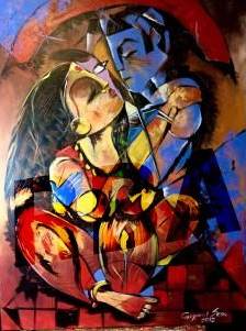 Buy Midsummer Night 73 Painting the original Acrylic On Canvas artwork by Indian-American artist Gopaal Seyn | RedBlueArts.com