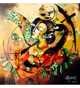 Contemporary Indian Art Houston | Mix Media On Canvas | Gopaal Seyn