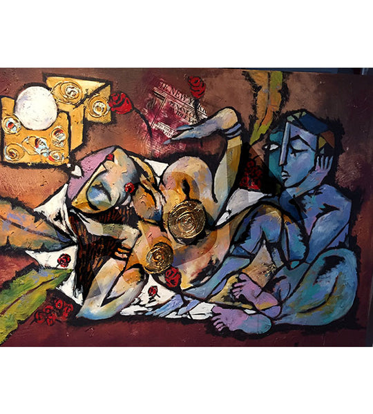 Contemporary Indian Art Houston | Mix Media On Canvas | Gopaal Seyn